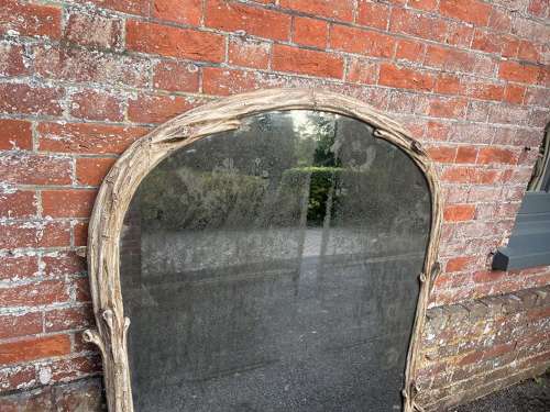 A Fabulous large Antique English 19th C painted arched top Overmantle