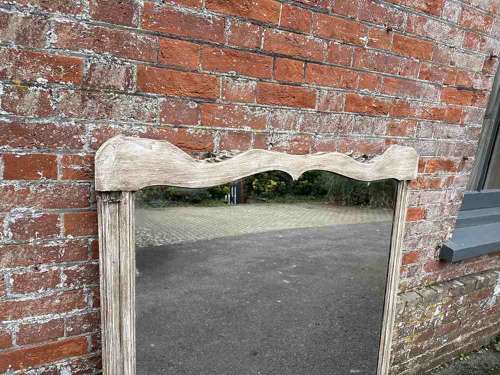 A Delightful large Antique English 19th C ornate Overmantle Mirror.