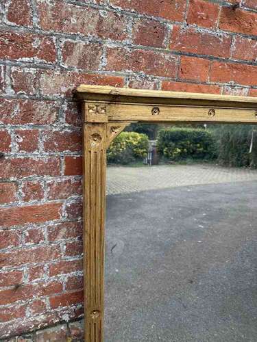 A Fabulous large Antique English 19thC ribbed framed Overmantle Mirror