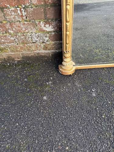 A Stunning large Antique English 19th C gilt Overmantle Mirror.