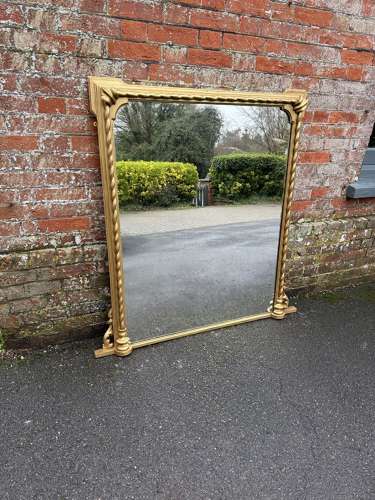 A Superb large Antique English 19th C gilt Overmantle Mirror.
