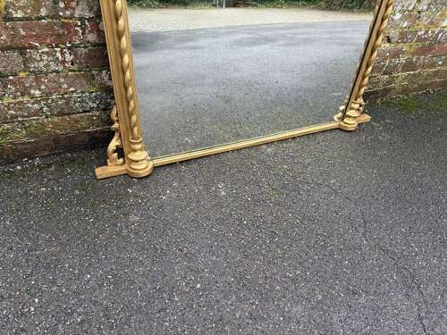 A Superb large Antique English 19th C gilt Overmantle Mirror.