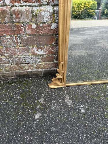 A Superb good size Antique English 19th C gilt Overmantle Mirror.