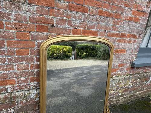 A Superb good size Antique English 19th C gilt Overmantle Mirror.