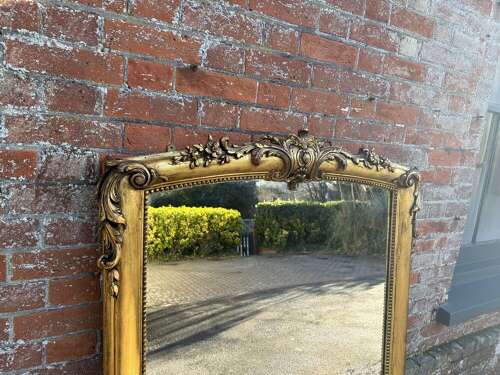 A Superb large Antique English 19th C gilt Overmantle Mirror