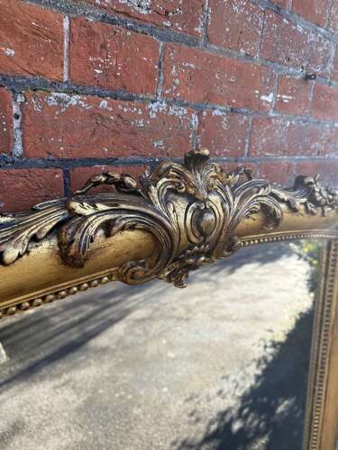 A Superb large Antique English 19th C gilt Overmantle Mirror