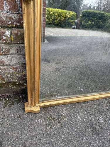 A Wonderful large Antique English 19th C gilt Overmantle Mirror.