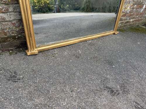 A Wonderful large Antique English 19th C gilt Overmantle Mirror.