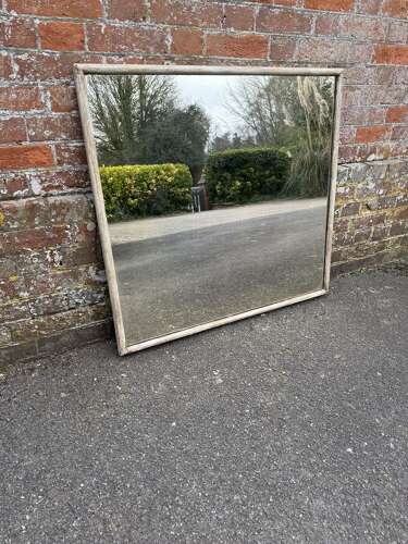 A Superb highly useful size Antique French 19th C painted Bistro Mirror.