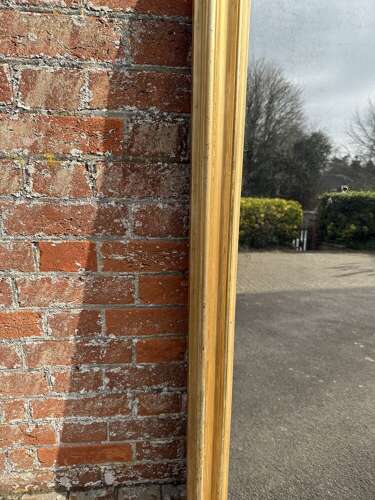 A Wonderful large Antique French 19th C arched top Silver/Gilt Mirror.