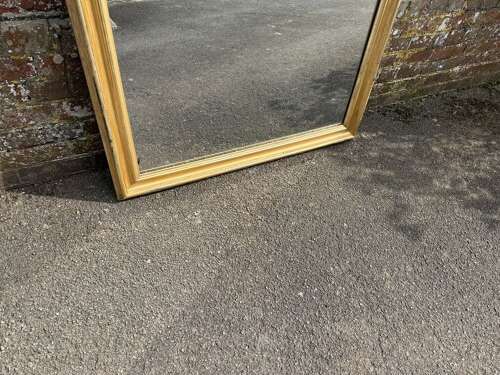 A Wonderful large Antique French 19th C arched top Silver/Gilt Mirror.