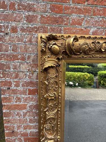 A Spectacular large Antique English 19th Century  gilt ornate framed Mirror.