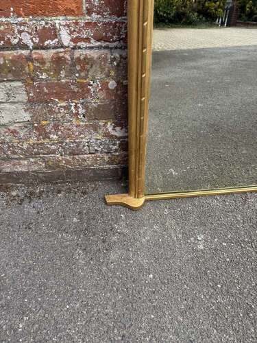 A Superb large Antique English 19th C carved wood & gesso gilt Overmantle Mirror.