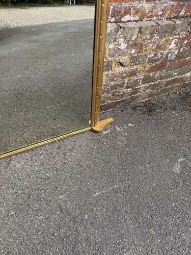 A Superb large Antique English 19th C carved wood & gesso gilt Overmantle Mirror.