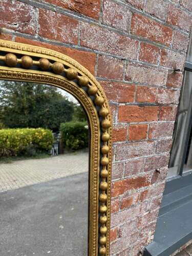 A Spectacular large Antique English 19th Cgilt & black Overmantle Mirror.t