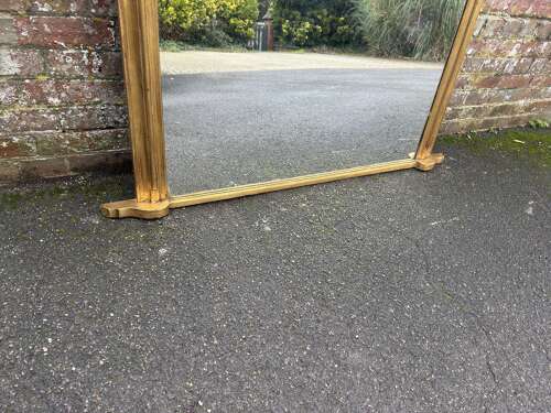 A Stunning large Antique English 19th C top gilt Overmantle Mirror.