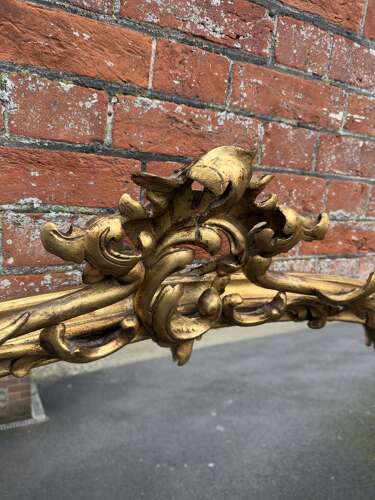 A Stunning large Antique English 19th C top gilt Overmantle Mirror.
