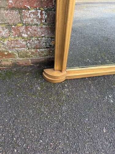 A Fabulous large Antique English 19th C arched top gilt Overmantle Mirror.