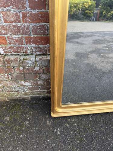 A Fabulous large Antique English 19th C shaped top Mirror.