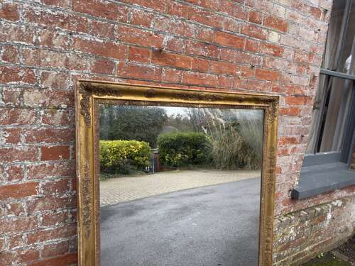 A Superb large early Antique 19th C gilt Louis Philippe Overmantle Mirror.