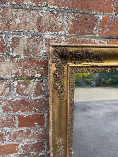 A Superb large early Antique 19th C gilt Louis Philippe Overmantle Mirror.
