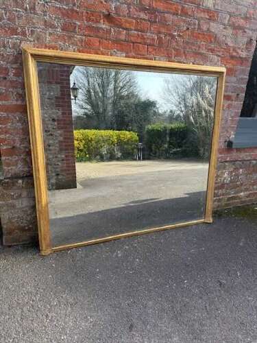 A Superb Large Antique 19th Century carved wood & gesso gilt Overmantle