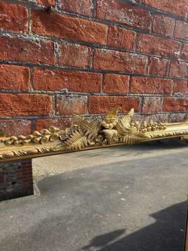 A Spectacular large Antique English 19th Century gilt Overmantle Mirror.