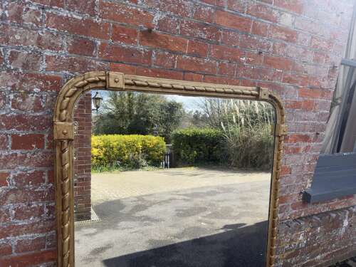 A Stunning large Antique English 19th Century Overmantel Mirror.