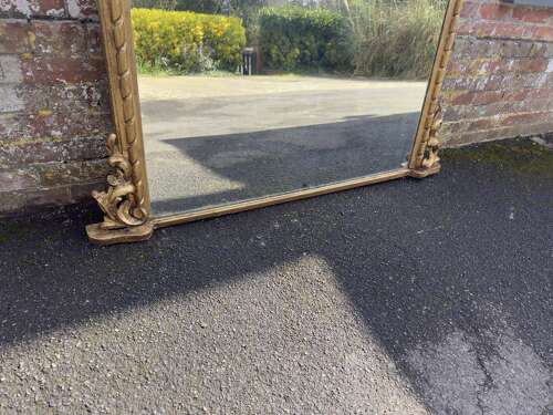 A Stunning large Antique English 19th Century Overmantel Mirror.