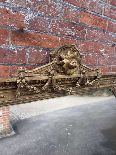 A Spectacular large Antique English 19th Century gilt Overmantel Mirror.