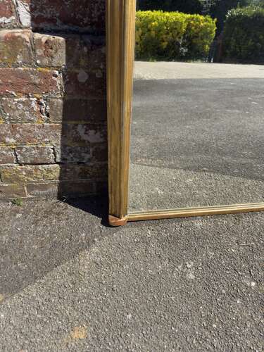 A Superb large Antique English 19th Century shaped top gilt Overmantle Mirror.
