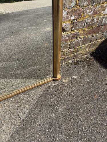 A Superb large Antique English 19th Century shaped top gilt Overmantle Mirror.