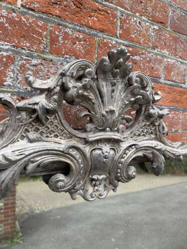 A Sensational Large Antique French 19th Century arched top original silvered Mirror