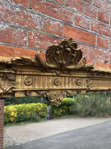 A Fabulous large Early 20th Century gilt Overmantle Mirror.