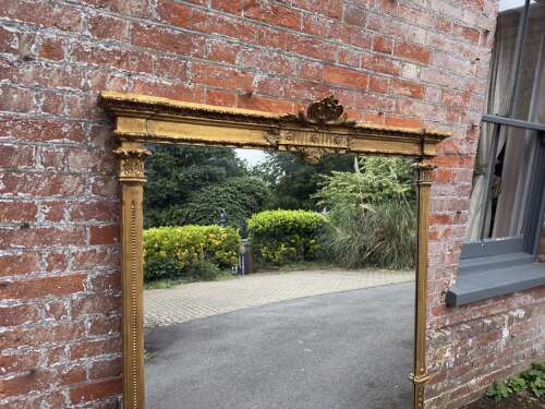 A Fabulous large Early 20th Century gilt Overmantle Mirror.