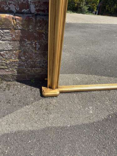 A Delightful large Antique shaped top English 19th Century  gilt Overmantle Mirror.