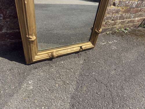 A Fabulous large Antique English 19th Century carved wood & gesso gilt Pier Mirror.