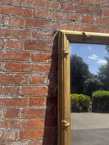 A Fabulous large Antique English 19th Century carved wood & gesso gilt Pier Mirror.