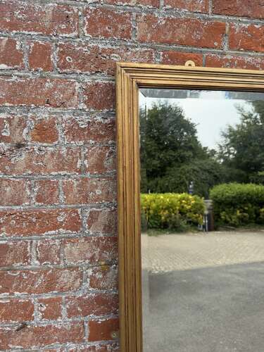 A Splendid large Antique English 19th C ribbed framed gilt Mirror.