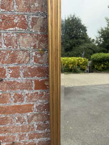 A Splendid large Antique English 19th C ribbed framed gilt Mirror.