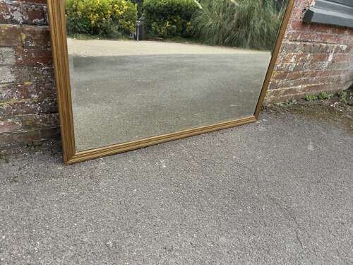 A Splendid large Antique English 19th C ribbed framed gilt Mirror.
