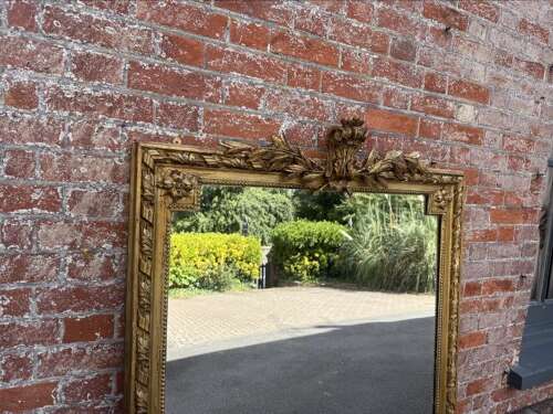 A Superb large Antique French 19th C gilt rope twist framed Mirror.