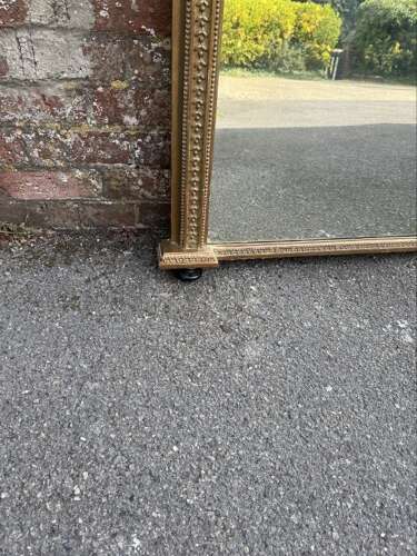 A Stunning large Antique English 19th Century gilt Overmantle Mirror