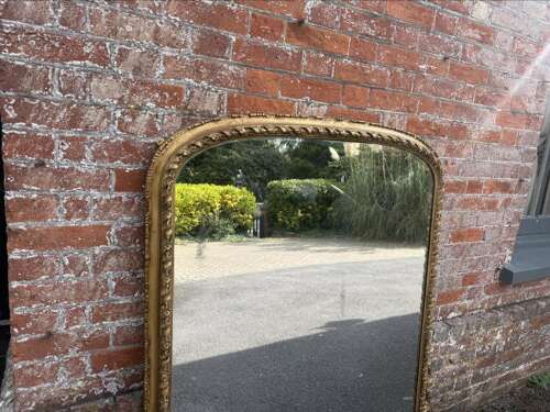 A Fabulous large Antique English 19th C rope twist framed gilt Overmantle Mirror.