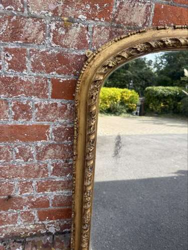 A Fabulous large Antique English 19th C rope twist framed gilt Overmantle Mirror.