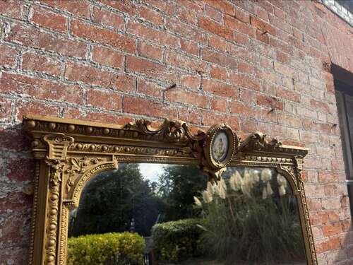 An Exceptional large Antique French 19th Century gilt Mirror.